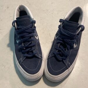 Converse Louie Lopez pro Mid Suede men’s 10 womans 11.5 Navy and White